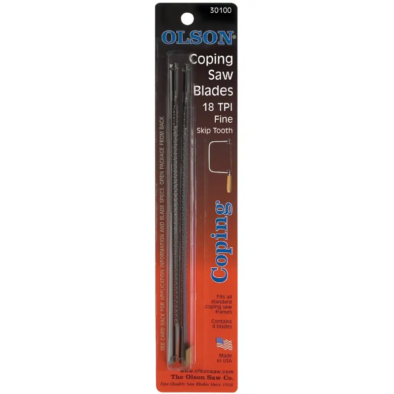 Olson Coping Saw Blades – 6.5", 16 Tpi Skip Tooth, 4-Pack 1