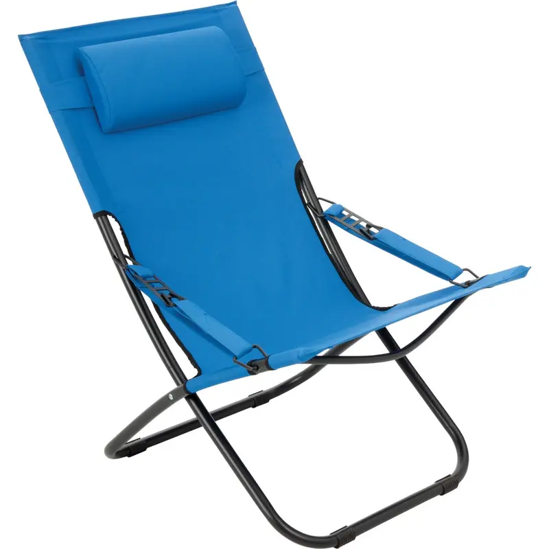 Outdoor Expressions Folding Hammock Chair – Blue With Adjustable Headrest 1