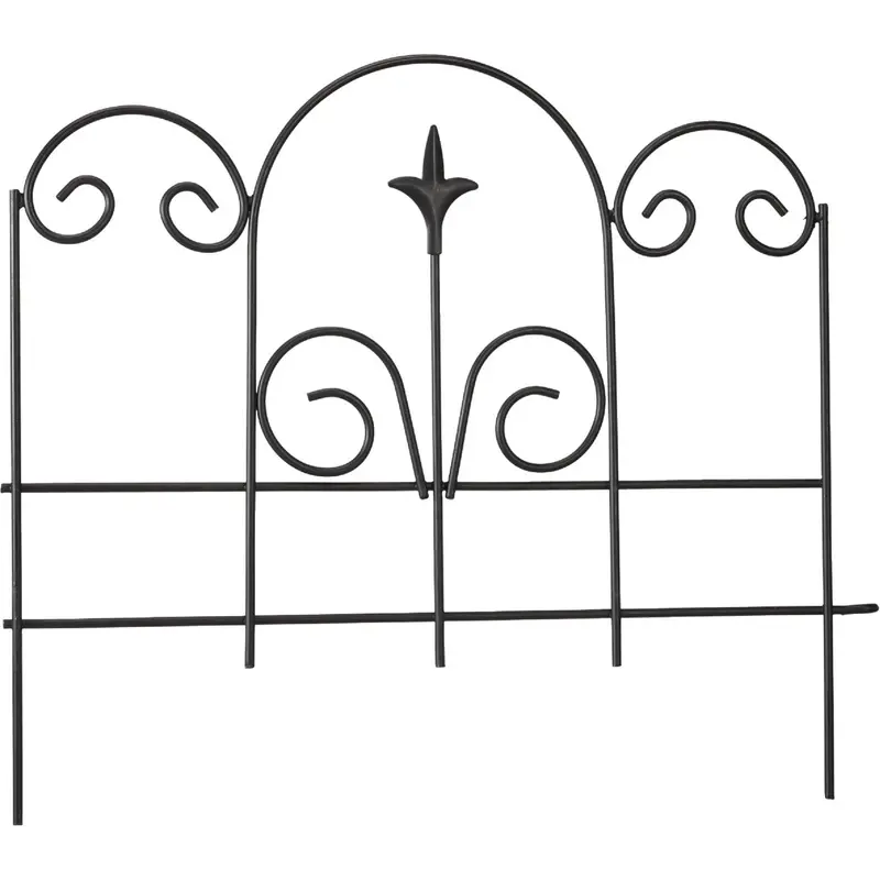 Panacea 16" H X 18" L Decorative Metal Border Fence – Rust-Resistant Garden Accent Panel 1