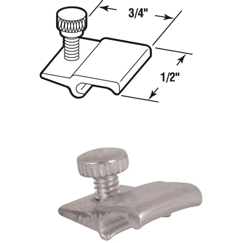 Prime-Line Storm Door Panel Clip – 1/2" W × 3/4" L With 1/16" Offset, 8-Count 1