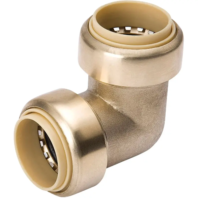 Proline Brass 90-Degree Push-Fit Elbow Fitting – 1/2-Inch Female Pipe Thread 1