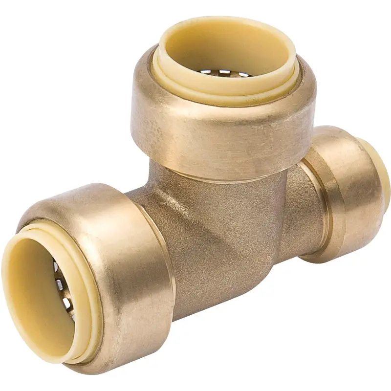 Proline Push-Fit Brass Tee – 3/4-Inch X 1/2-Inch X 3/4-Inch 1