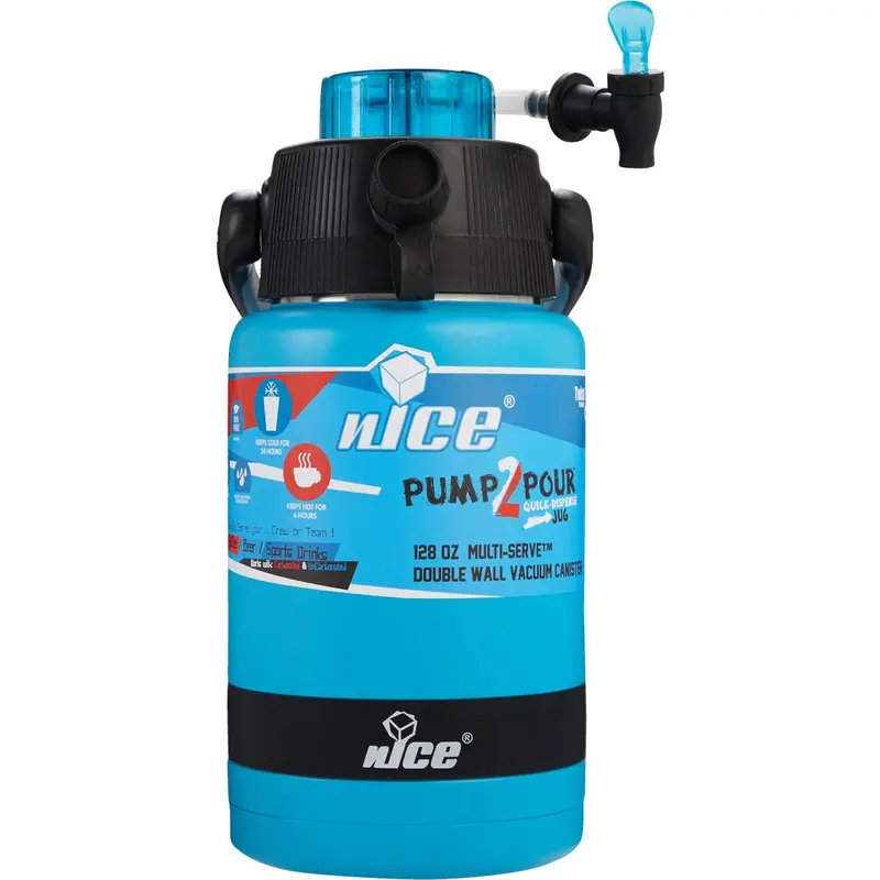 Pump2Pour 1-Gallon Insulated Black Tumbler 1