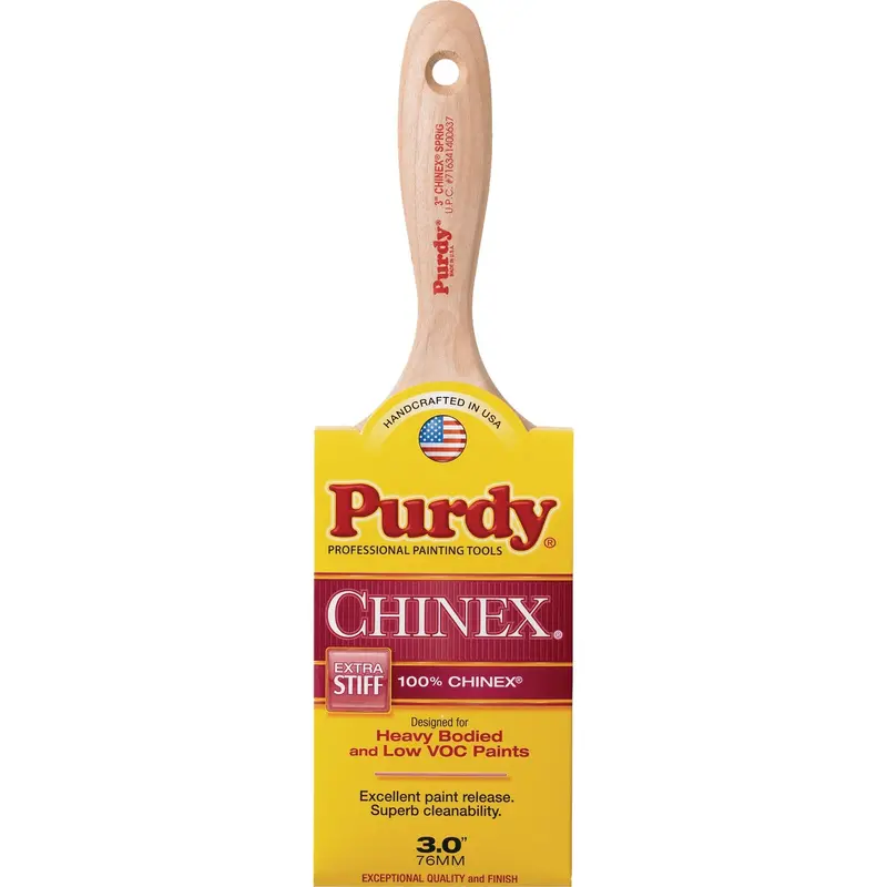 Purdy Chinex Sprig Nylon Paint Brush – 3-Inch Flat Trim, Extra-Stiff Bristles 1