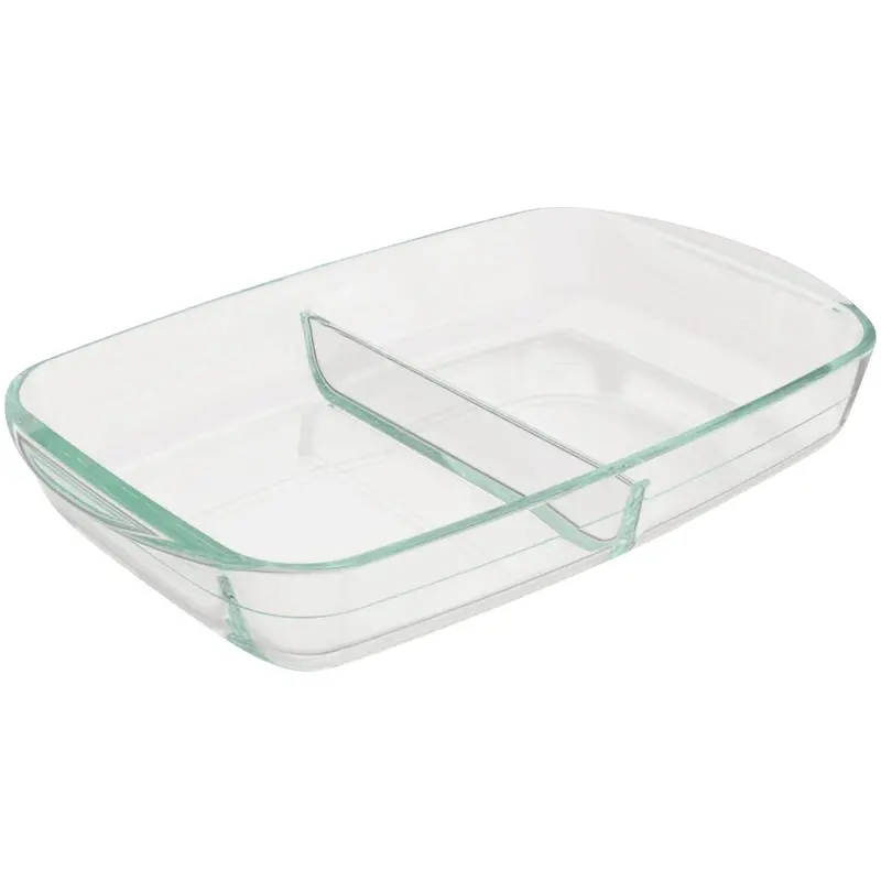 Pyrex Divided Glass Baking Dish – 8 X 12 Inches, Oven-Safe Bakeware With Compartments 1