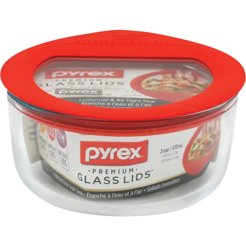 Pyrex Glass Baking Dish With Leak-Proof Lid – 2-Cup Capacity, Oven-Safe 1