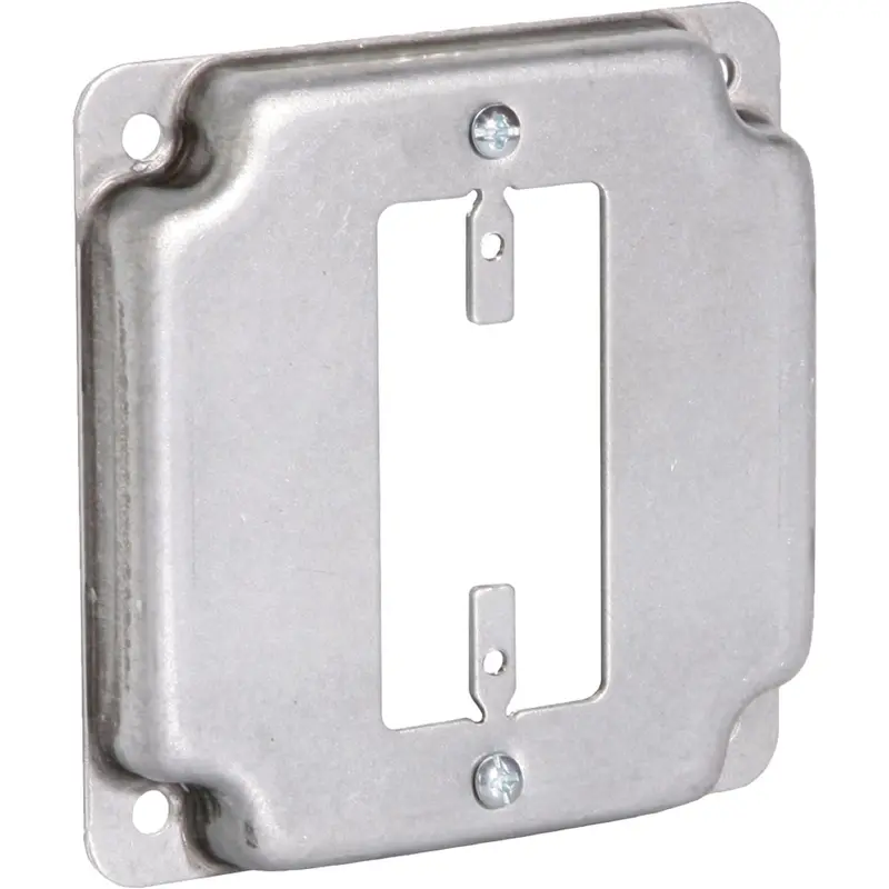 Raco Gfci Outlet Cover – 4-Inch X 4-Inch Square Device Plate For Ground-Fault Protected Outlets 1