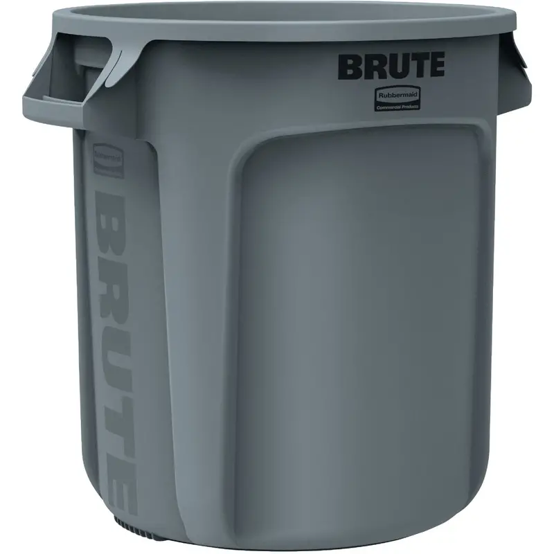 Rubbermaid Commercial Brute Vented Trash Can – 10-Gallon Gray Waste Container For High-Traffic Areas 1