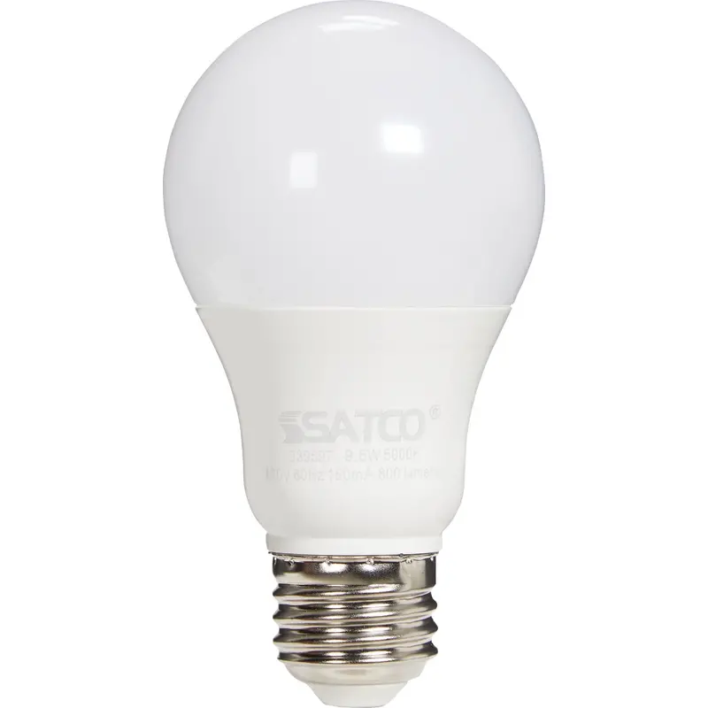 Satco Daylight Led A19 Bulbs – 60W Equivalent, Medium Base, 4-Pack 1