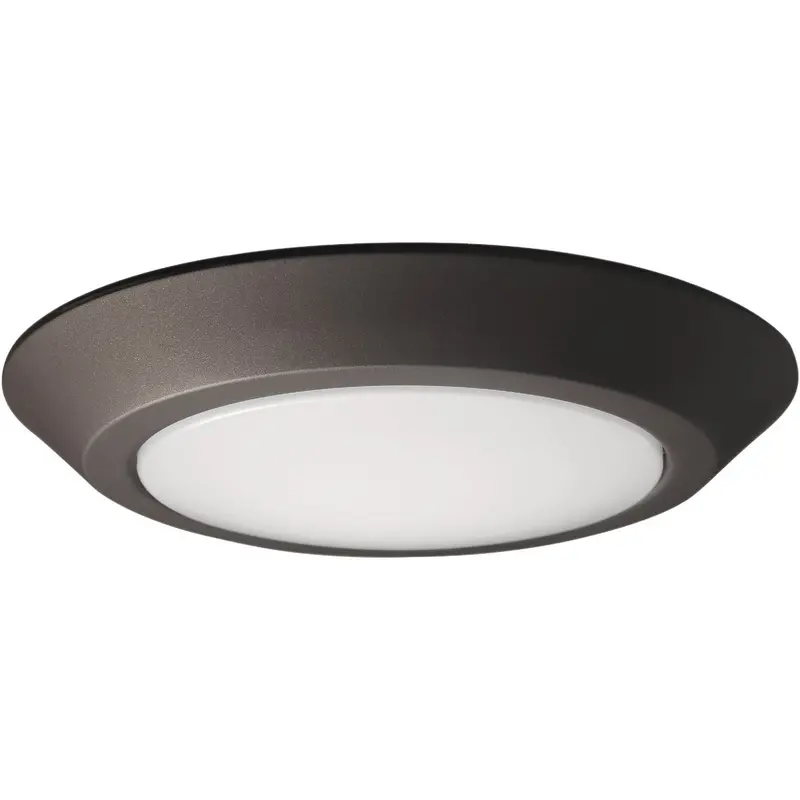 Satco Nuvo 7" Led Disk Light Fixture – 60W Equivalent, High-Lumen Flush Mount In Mahogany Bronze 1