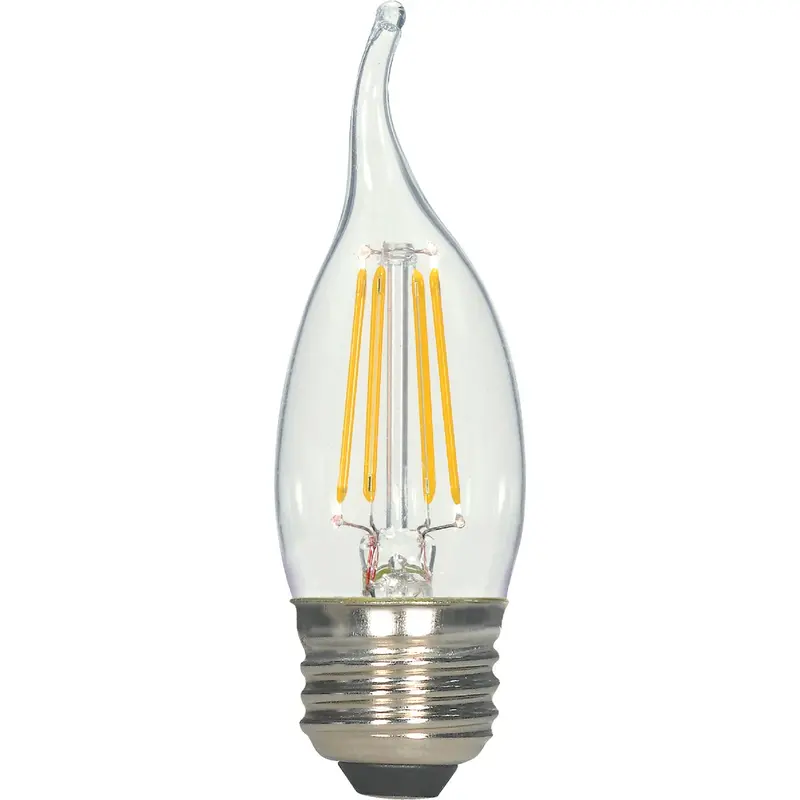Satco Warm White Led Decorative Bulb – Ca11 Shape, 40W Equivalent, Medium Base 1