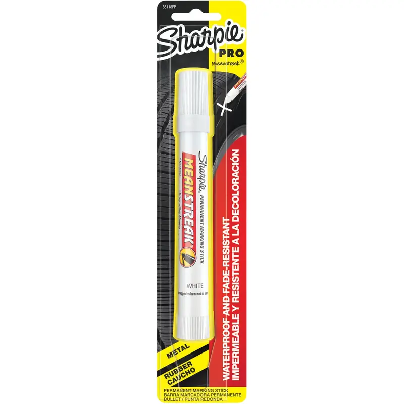 Sharpie Mean Streak Permanent Marker – White Bullet Tip For Bold, Smudge-Resistant Marks 1