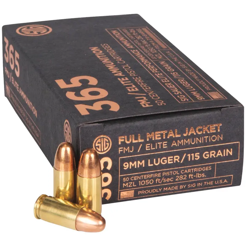 Sig Elite Performance 9Mm Fmj Ammunition – 115-Grain, Centerfire Rounds 1