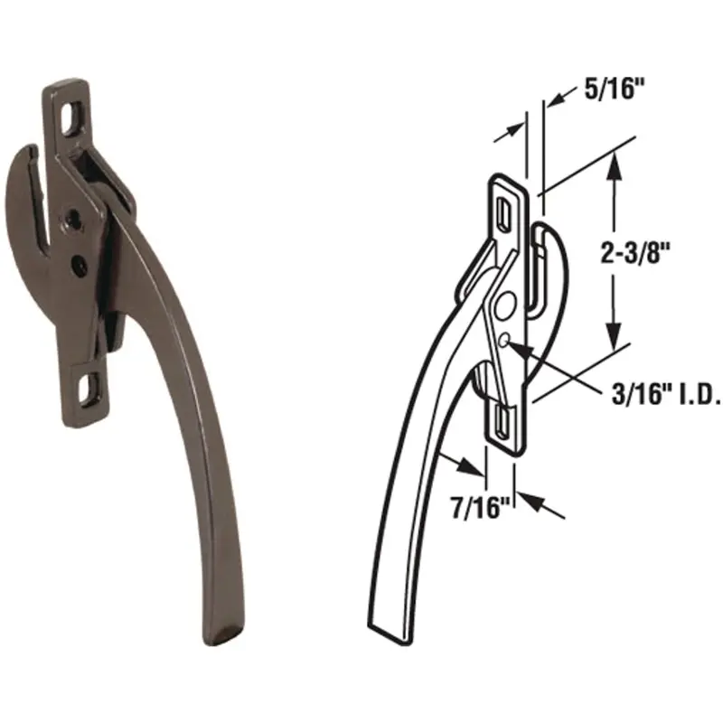 Slide-Co Bronze Casement Window Handle With Integrated Locking Mechanism 1