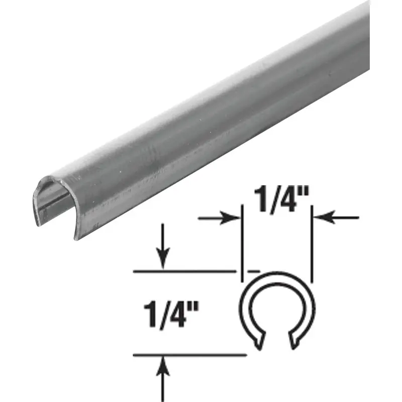 Slide-Co Stainless Steel Patio Door Track Cap – 1/4-Inch × 6-Foot Length 1