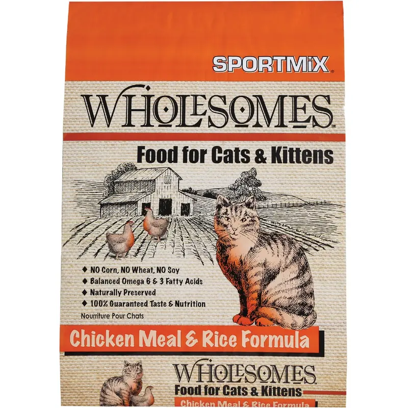 Sportmix Wholesomes Dry Cat Food – Chicken & Fish Recipe, All Life Stages, 15-Lb Bag 1