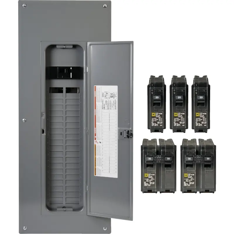 Square D Homeline Load Center – 200A, 40-Space/80-Circuit Indoor Panel W/ Plug-On Neutral 1