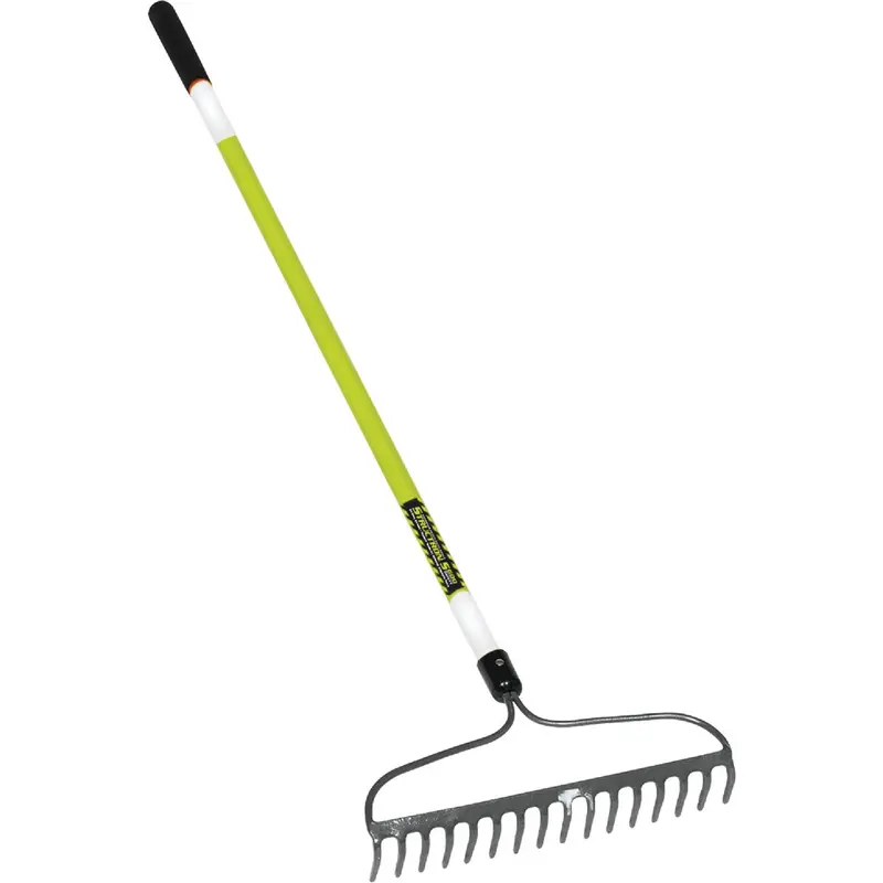 Structron S600 Heavy-Duty 16-Inch Steel Bow Rake For Garden Use – 16-Tine Safety Design 1