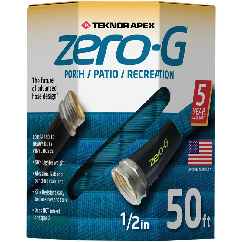 Teknor Apex Zero-G Drinking-Water-Safe Hose – 1/2" X 50 Ft., Ideal For Patios & Decks 1