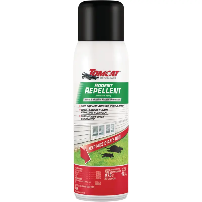 Tomcat 14 Oz. Mouse & Rat Repellent Aerosol – Peppermint-Oil-Based Indoor Pest Deterrent 1