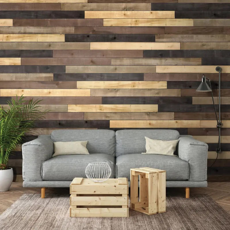 Ufp-Edge Weathered Wood Accent Board – 1/2 In. X 4 In. X 4 Ft., Mixed Grain, 8-Pack 1