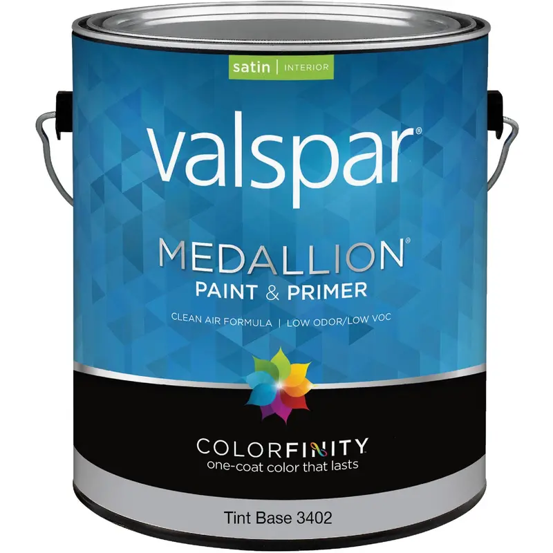 Valspar Medallion Acrylic Interior Paint & Primer – Satin Finish, Tintable 1-Gallon Can 1