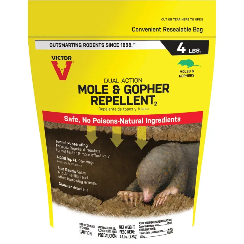 Victor 4-Pound Granular Repellent For Moles And Gophers 1