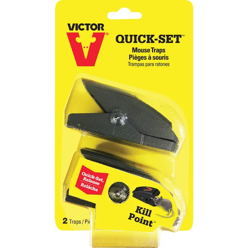 Victor Quick-Set Mechanical Mouse Trap – Reusable 2-Pack Pest Control Solution 1