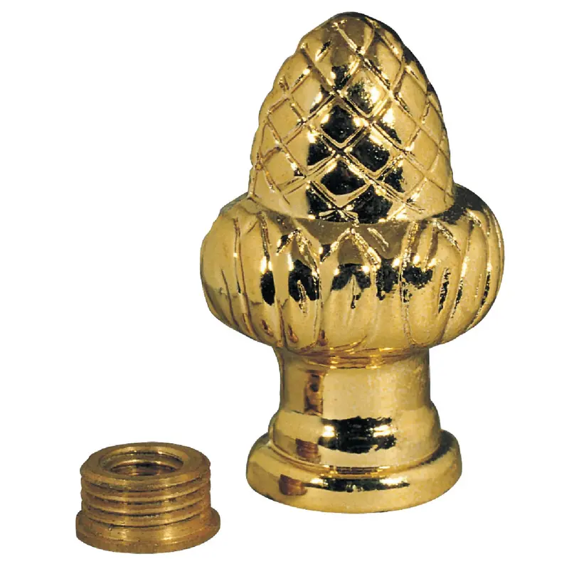 Westinghouse Brass Acorn Lamp Finial – 1-1/2" With Thread Reducer 1