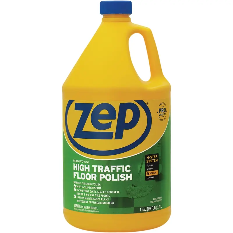 Zep High-Traffic Floor Polish – 1-Gallon Professional-Grade Restorative Formula 1